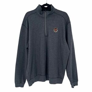 Bermuda Sands SH Golf Club Men's XL Quarter Zip Pullover Gray Cotton Stretch